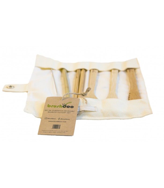 Brushboo Set de cubiertos bambú